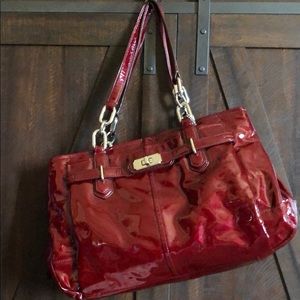 Red Coach Shoulder Bag